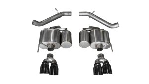 Cadillac ATS-V Performance Exhaust - Rear - CORSA Performance - Axle-Back Dual Rear Exit with Twin 4.0in. Black PVD Pro-Series Tips - Black - `16-`19 Cadillac ATS-V Performance Exhaust - Rear - CORSA Performance - Axle-Back Dual Rear Exit with Twin 4.0in. Black PVD Pro-Series Tips - Black - `16-`19